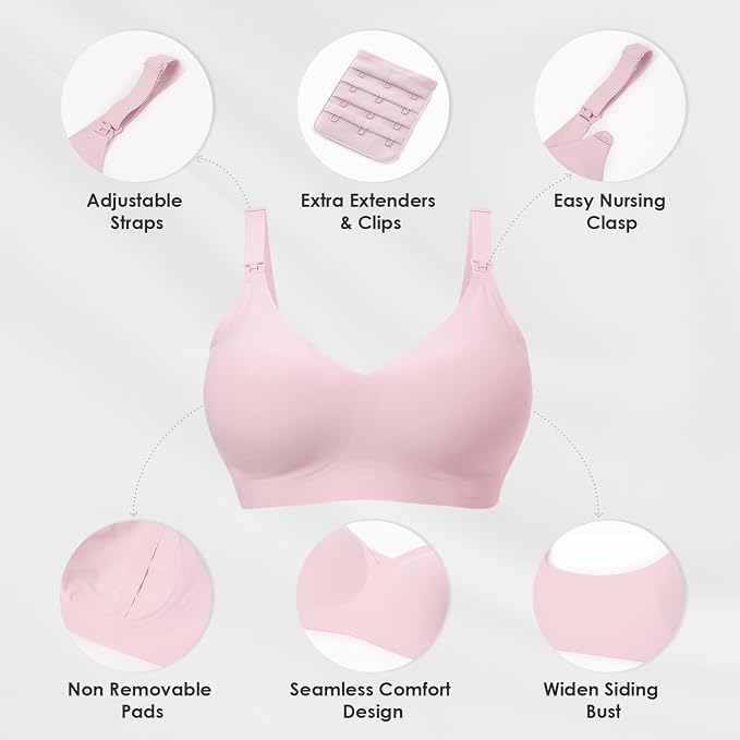As Fairy Seamless Nursing Bras for Breastfeeding Soft Wireless Sleep Maternity - Image 4