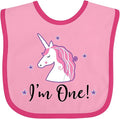 inktastic 1st Birthday Unicorn Baby Bib by Inktastic
