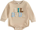 VISGOGO Newborn Infant Baby Boy Girls Oversized Romper Little Dude Sweater by VISGOGO