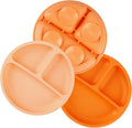 PandaEar 3 Pack Toddler Plates, Silicone Divided Suction Plate by PandaEar