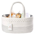 luxury little Diaper Caddy Organizer, Large Cotton Rope Nursery Baby Basket by LuxuryLittle