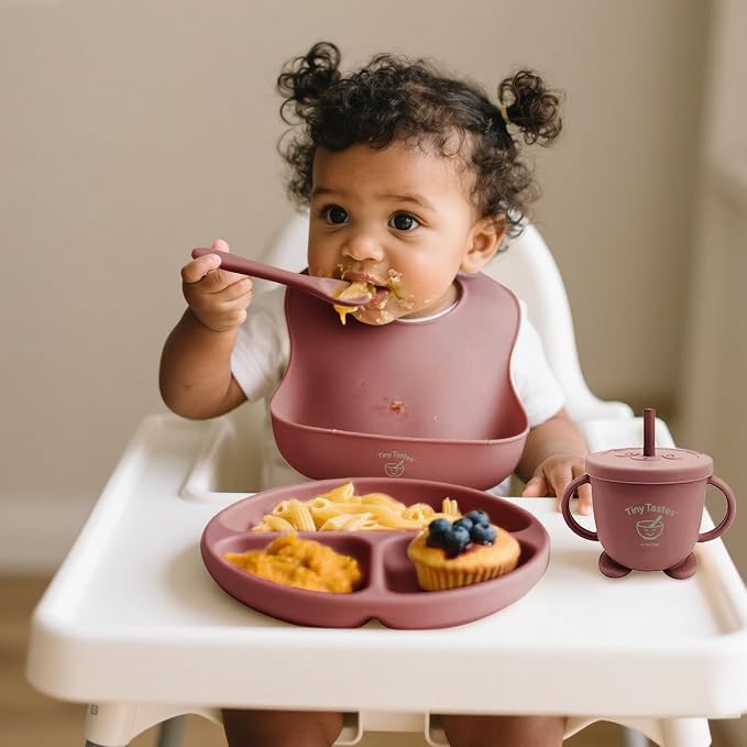 10-Piece Silicone Baby Feeding Set – BPA-Free, Spill-Proof Suction Plate - Image 4