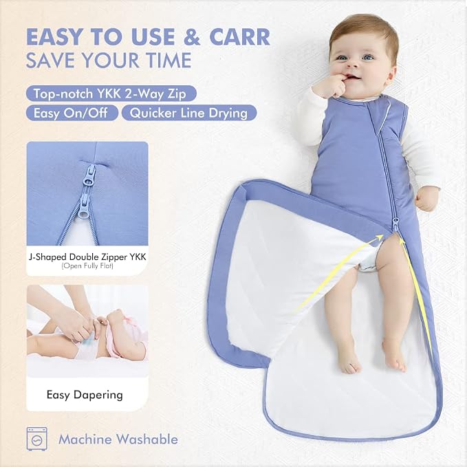 HAPIU Rayon Made from Bamboo Winter Baby Sleep Sack 2.5 TOG, 2-Way Zipper YKK - Image 3
