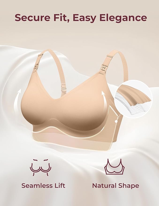 Momcozy Nursing Bras for Breastfeeding, YN21 Seamless Ultra Comfort Maternity - Image 3