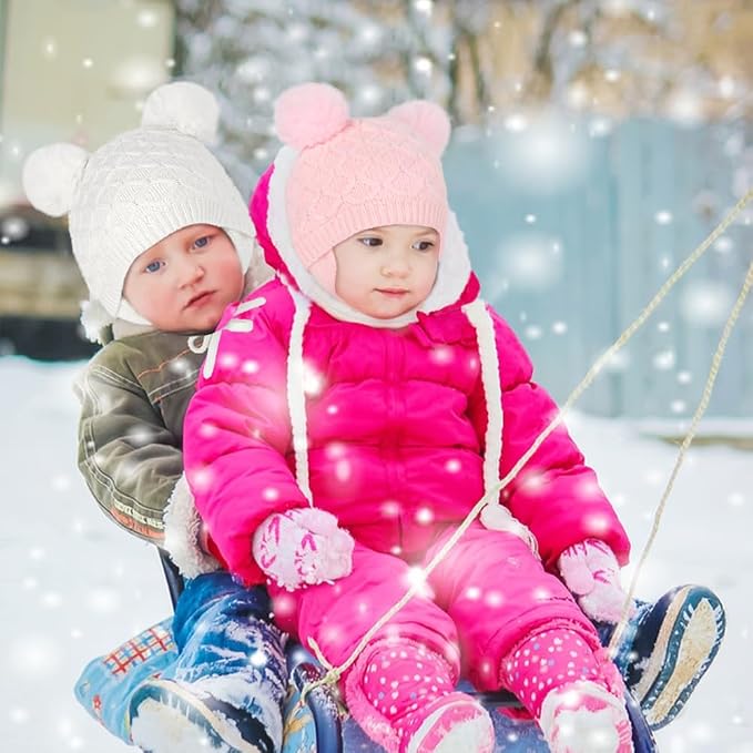 Labeol Baby Hats, Soft Warm Winter Knit Baby Beanie Hat - Image 7