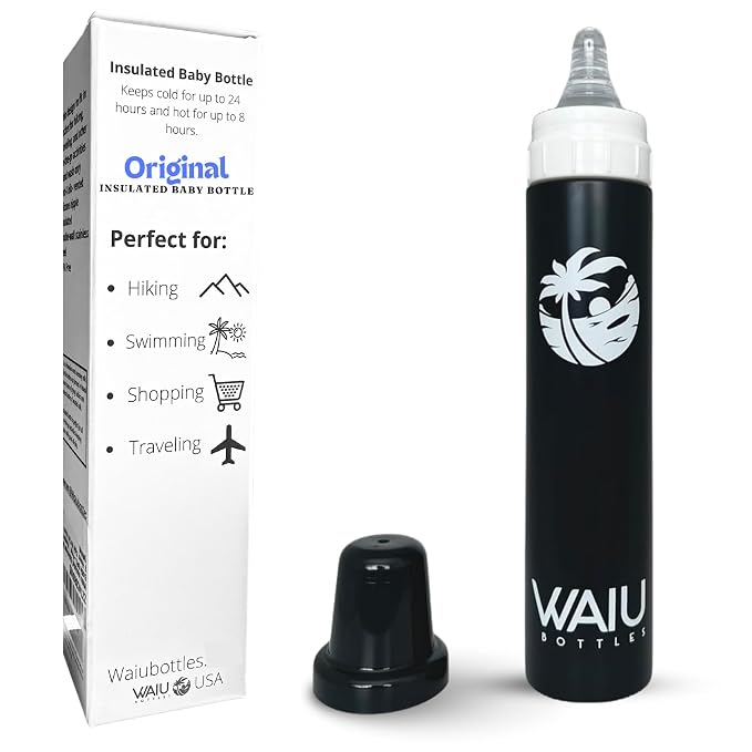 Versatile Waiu Insulated Baby Bottle | 4 oz & 6 oz Sizes | Keeps Drinks Hot by WaiuBottles