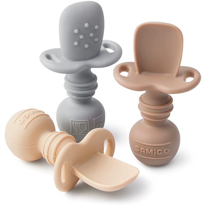 SAMiGO Silicone Baby Spoons Self Feeding 6+ Months by SAMiGO