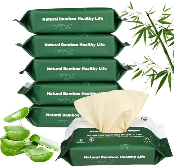 Bamboo Flushable Wipes, Septic Safe, Soothing Botanicals & Aloe, Eco Friendly - Image 9