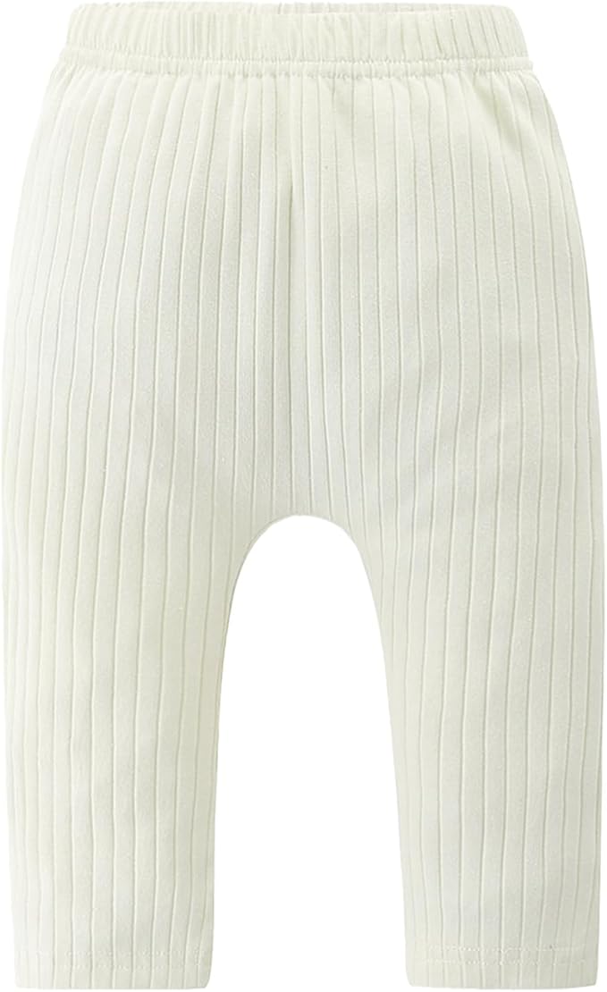 Baby and Toddler Girl's 5 Pack Cotton Ribbed Pull On Pants Leggings 0-4 Years - Image 3