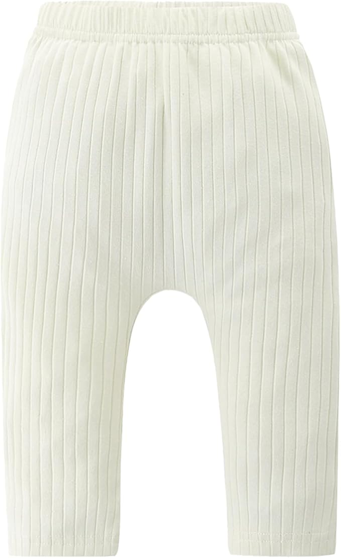 Baby and Toddler Girl's 5 Pack Cotton Ribbed Pull On Pants Leggings 0-4 Years - Image 3