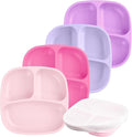 Re-Play Toddler Plates with Dividers & Silicone Lid by Re-Play