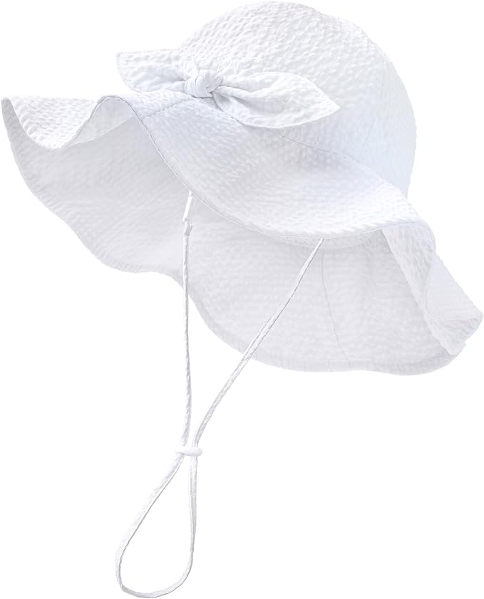 HONGTEYA Baby Sun Hat Toddler Girl Beach Hat Adjustable Outdoor Summer Hat UPF by HONGTEYA