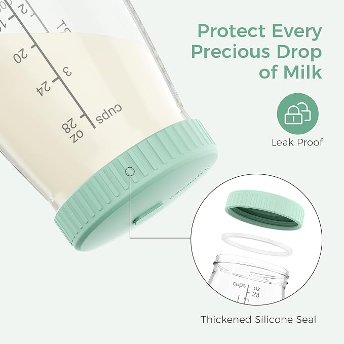 Momcozy Glass Breast Milk Pitcher Lid, Leak Proof - Image 4