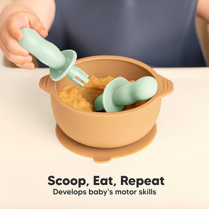KeaBabies 4-Pack Silicone Baby Spoons and Forks Set - Image 8