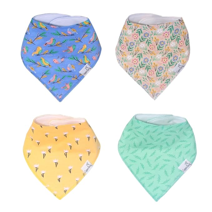 Copper Pearl 4 Pack Soft Cotton Baby Bibs by CopperPearl