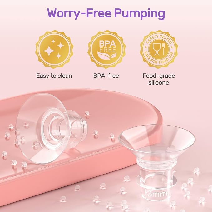 Nuliie 8PCS Silicone Flanges Insert Replacement Kit, Flange Sizing Kit 13mm - Image 3