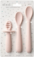 Ali+Oli Silicone Spoon Set for Baby Unbreakable Baby Spoons, Self Feeding by AliOli