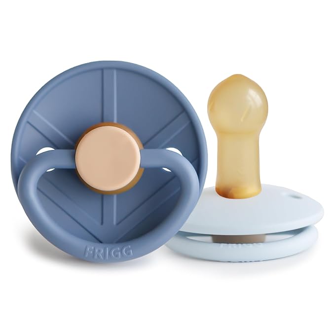 FRIGG Little Viking Natural Rubber Baby Pacifier 2-Pack | Made in Denmark | by mushie