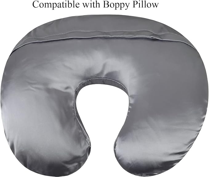 Satin Nursing Pillow Cover Set 2 Pack Ultra Soft Silk Compatible - Image 4