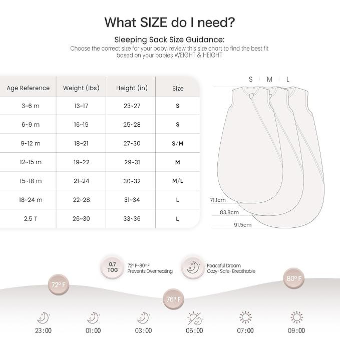 lulumoon Sleep Sack Muslin for Baby: Cotton Wearable Blanket for 15-24 Months - Image 6