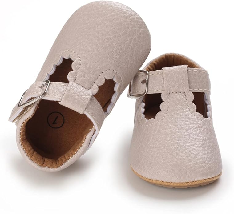 COSANKIM Baby Girls Mary Jane Flats Shoes Anti-Slip Rubber Sole Infant Toddler - Image 3