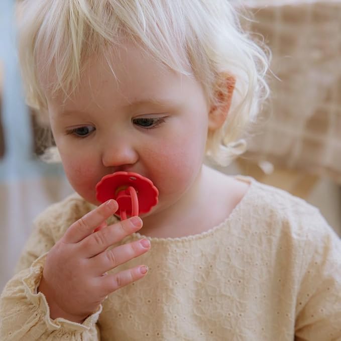 FRIGG Natural Rubber Baby Pacifier 4-Pack Rosy Romance | Made in Denmark | - Image 4