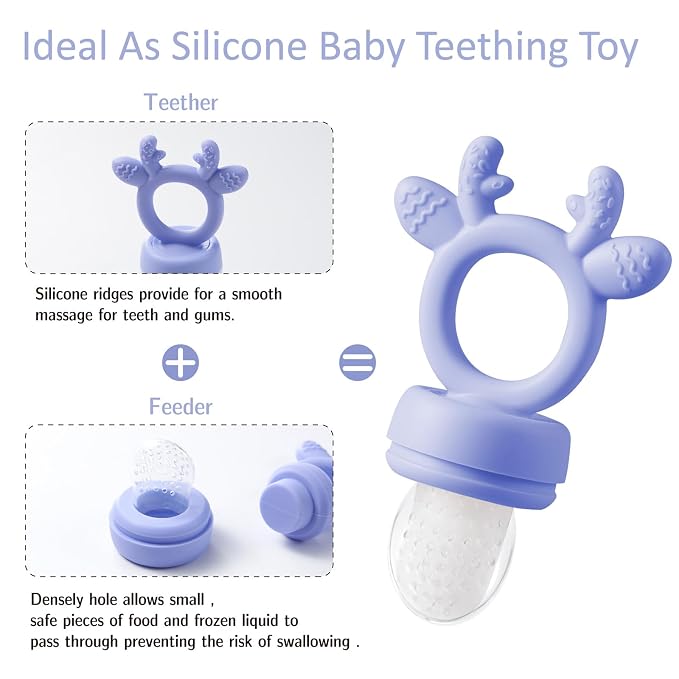 Baby Fruit Feeder, Teething Toys, Silicone teethers - Image 3