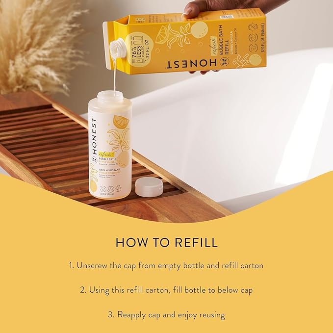 The Honest Company Foaming Bubble Bath Refill Carton | Gentle - Image 6