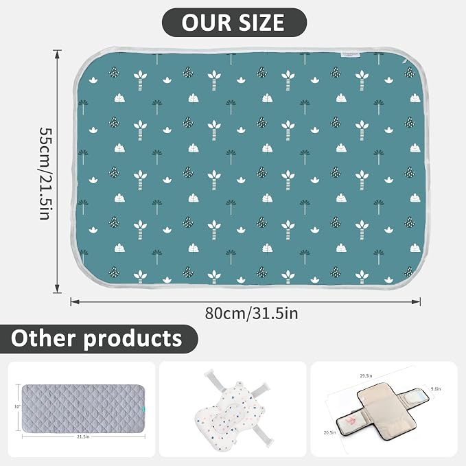 Baby Diaper Changing Pad, 21 5/8" x 31.5" Waterproof Changing Pad Liners - Image 3