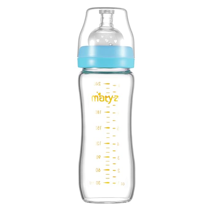 Matyz 8 Ounce Glass Baby Feeding Bottle by Matyz