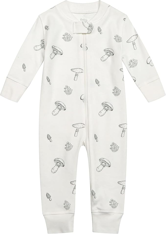 Owlivia Organic Cotton Baby Boy Girl Zip up Sleep 'N Play Pjs, Long Sleeve by Owlivia