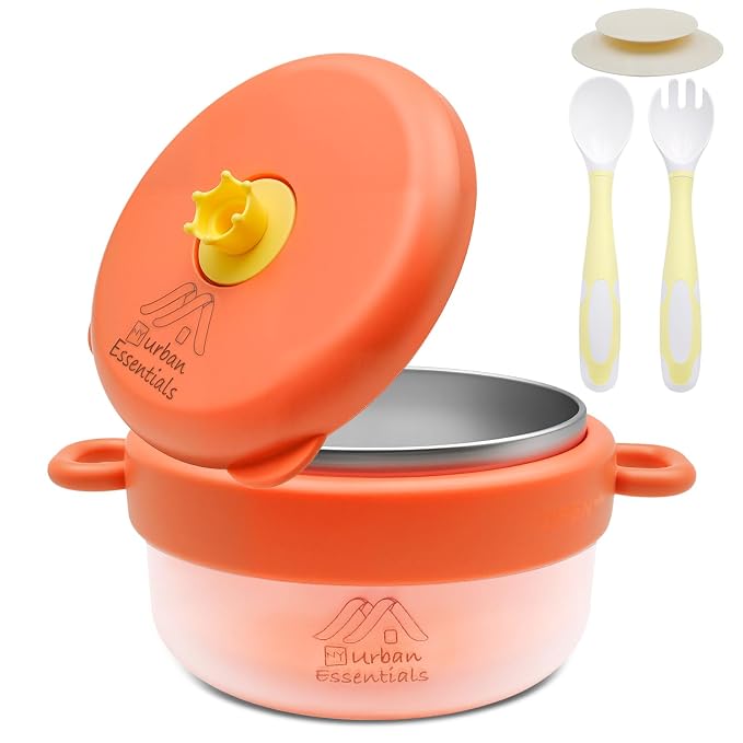 Baby Bowl with Suction, Premium Food Grade 304 Stainless Steel, Thermo-Color by Unknown