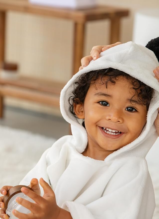 Konny Baby Hooded Towel Plush Thick & Cozy Soft-Touch Absorbent Rayon from - Image 2