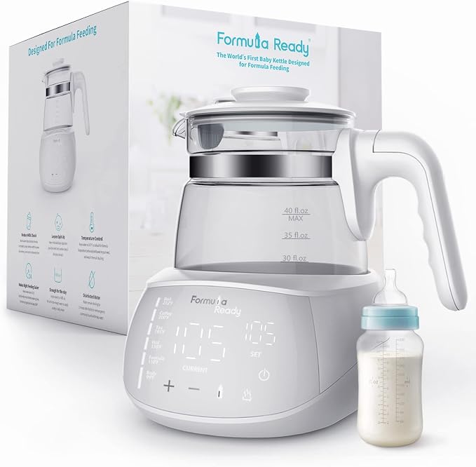 Baby Water Kettle- One Button Boil Cool Down and Keep Warm at Perfect by Formula+Ready