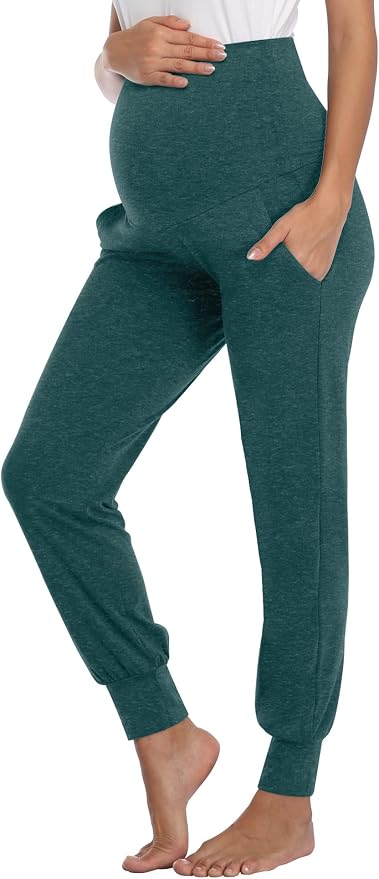 AMPOSH Women's Maternity Pants Stretchy Lounge Workout Pants Casual Loose Comfy by AMPOSH
