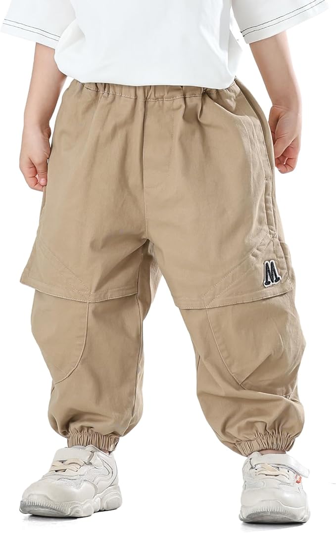 MINI PANDA Toddler Pants Boys& Girls, Relaxed Stretch Twill Toddler Casual Pants by MINIPANDA