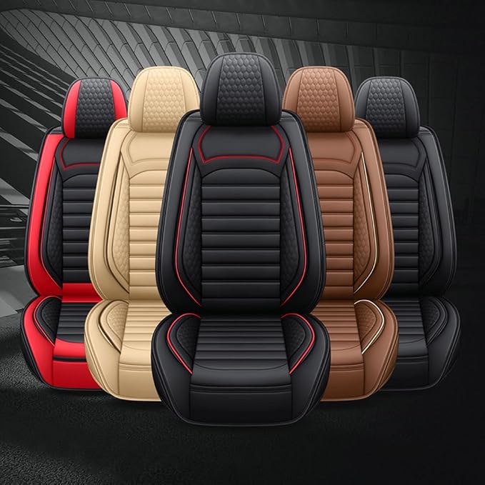 Leather Car Seat Covers for Toyota Corolla 2006-2024, Car Seat Covers Full Set - Image 6