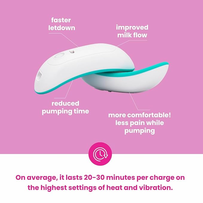 LaVie 2-in-1 Warming Lactation Massager, 2 Pack, Heat and Vibration, Pumping - Image 2