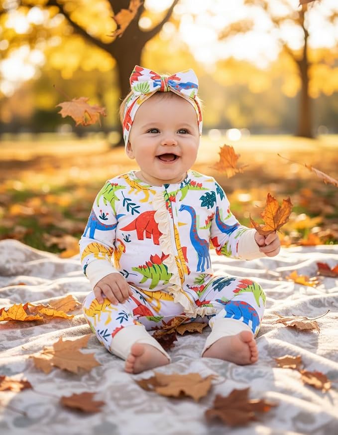 PATPAT Baby Girl Boy Clothes Newborn Infant Footie – Soft Viscose from Bamboo– - Image 3