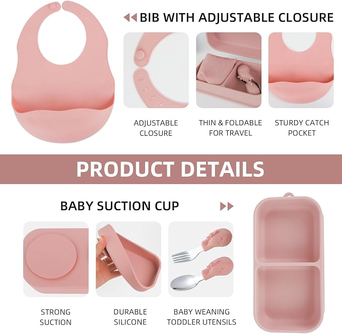 Travel Silicone Baby Feeding Set - Image 2
