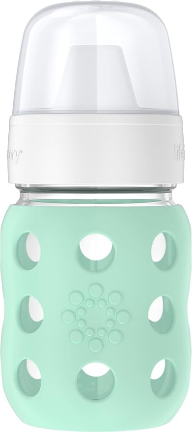 Lifefactory 8-Ounce Wide Neck Glass Baby Bottle by Lifefactory