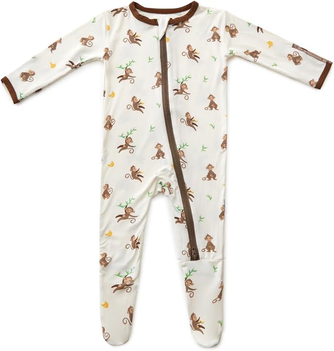 Bamboo Little Soft Baby Footie Pajamas, Baby Clothes, Newborn Sleepers by BambooLittle