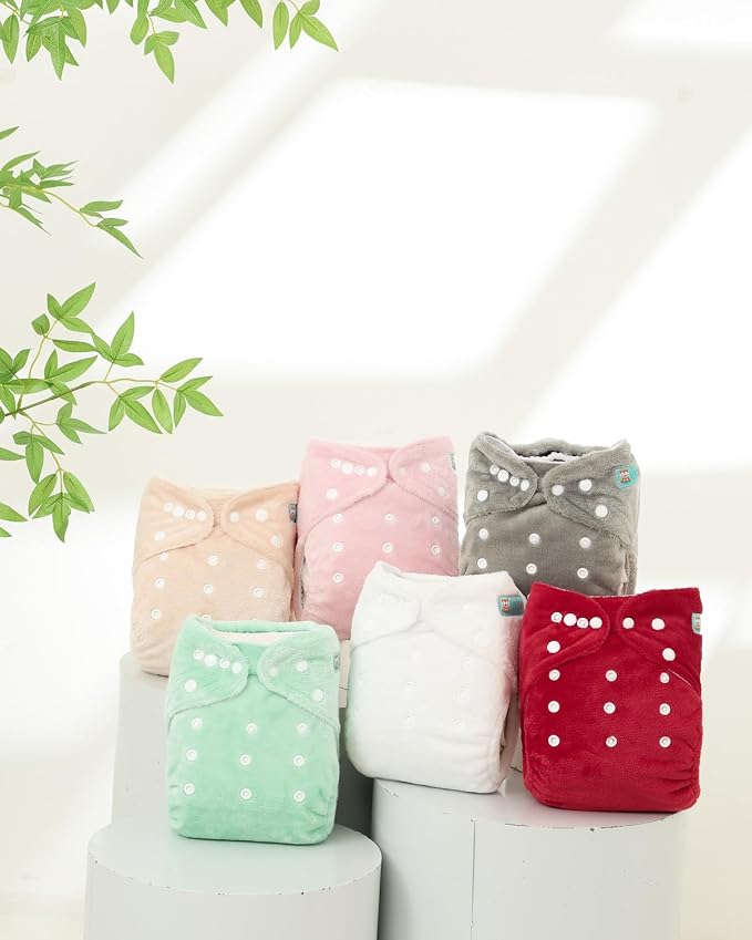 ALVABABY 6 Pack Baby Cloth Diapers Warm - Image 7
