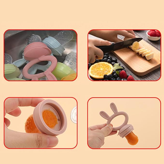 Baby Solids/Frozen Fruit Feeder Pacifier, Infant Teether Toy 4M+, BPA-Free - Image 8