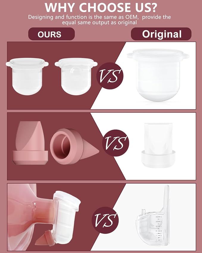 8PC M6 Breast Pump Replacement Accessories, Including 6pcs Duckbill Valve and - Image 6