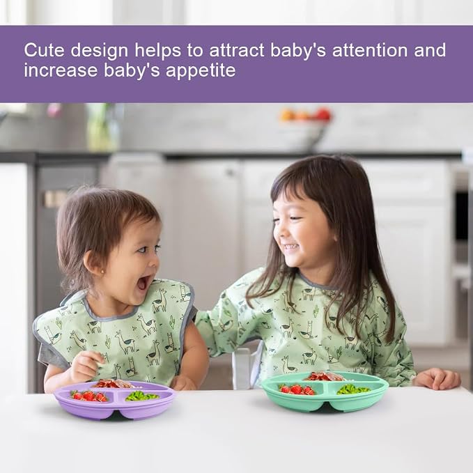 Vicloon Toddler Plates, BPA Free Suction Plates - Image 7