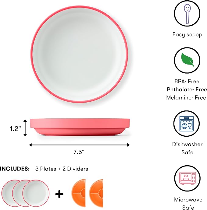 Omie® Easy Scoop Plates for Kids | Unique Design Helps Food Fall into the Spoon - Image 6