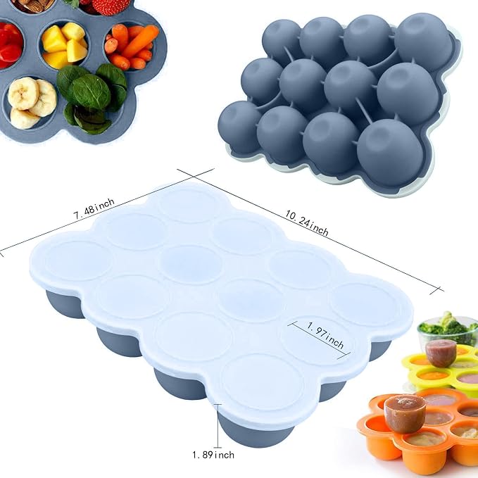 Samuelworld Baby Food Storage Container, 12 Portions x 2.5oz - Image 5