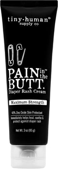 Pain in The Butt MAX Diaper Rash Cream, 40% Zinc Oxide, Natural Ingredients by TinyHumanSupplyCo