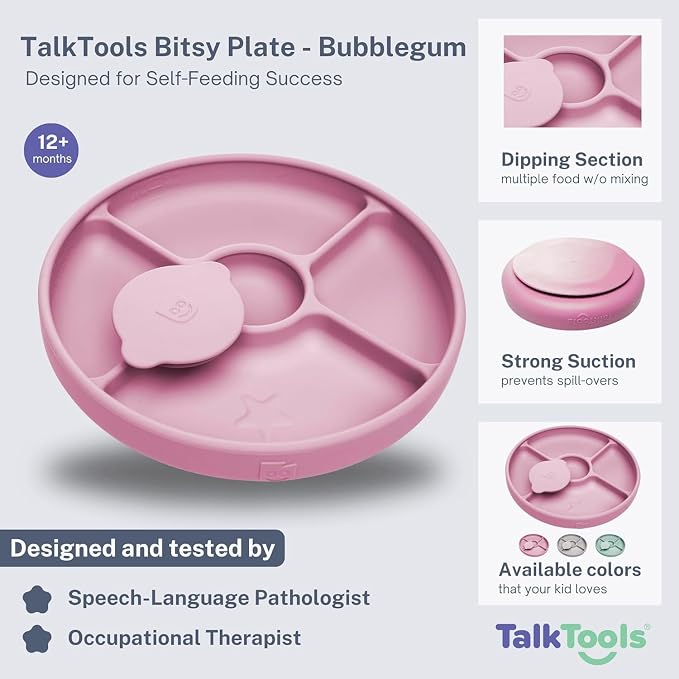 Talktools Bitsy Feeding Kid's Essentials Plate Set – Toddler Utensils, Spoon - Image 7